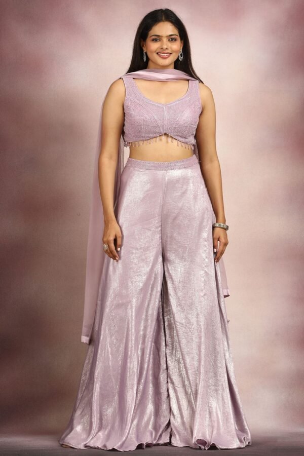 Lavender Mist Designer Plazo