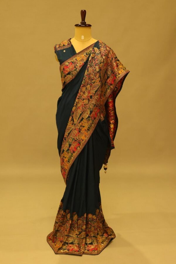 Pashmina Mor Rama Blue Saree